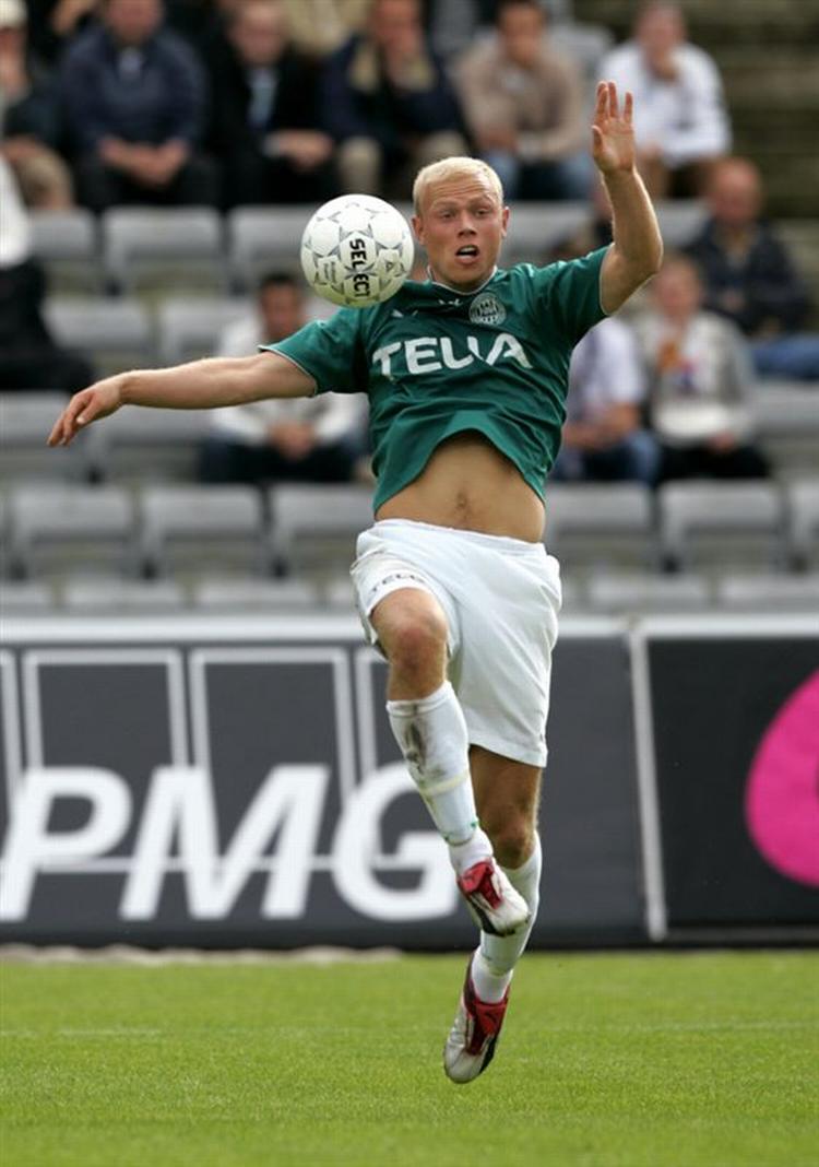 Christian Keller i Viborgs grønne outfit. Arkivfoto. 