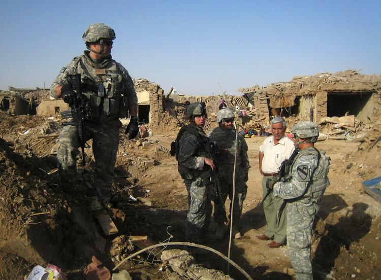 Amerikanske soldater til stede, hvor terrorbomben eksploderede. 