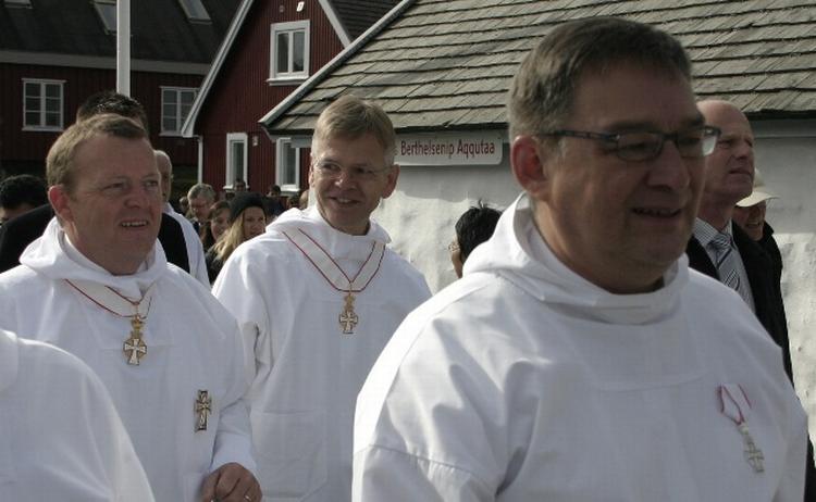 Den dnakse statsminister Lars Løkke Rasmussen og landsstyreformand Kuupik Kleist (th.). 
