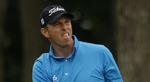 Søren Hansen kigger efter et slag på 10. hul i første runde af US Open. 