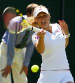 Caroline Wozniacki fik først form på spillet et stykke inde i andet sæt mod Kimoko Date Krumm. 