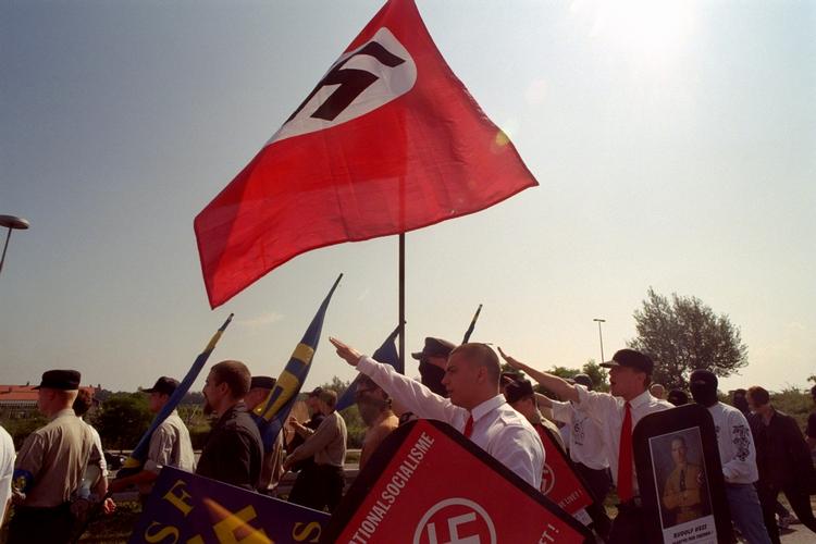 Danske nazister markerer årsdagen for Rudolf Hess' dødsdag. (Arkivfoto) 