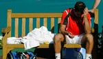 Wayne Odesnik fra USA bøjer sig efter at have tabt en kamp mod Lleyton Hewitt i april i Houston. Arkivfoto. 