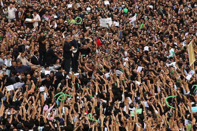 Iranere i protest mod valgresultatet 12. juni. Arkivfoto. 