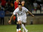 Clint Dempsey scorede målet til 2-0 i semifinalen mod Spanien. 