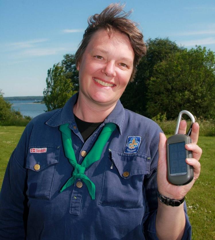 Pia Dall med Garmin Oregon 400 - god men dyr. 