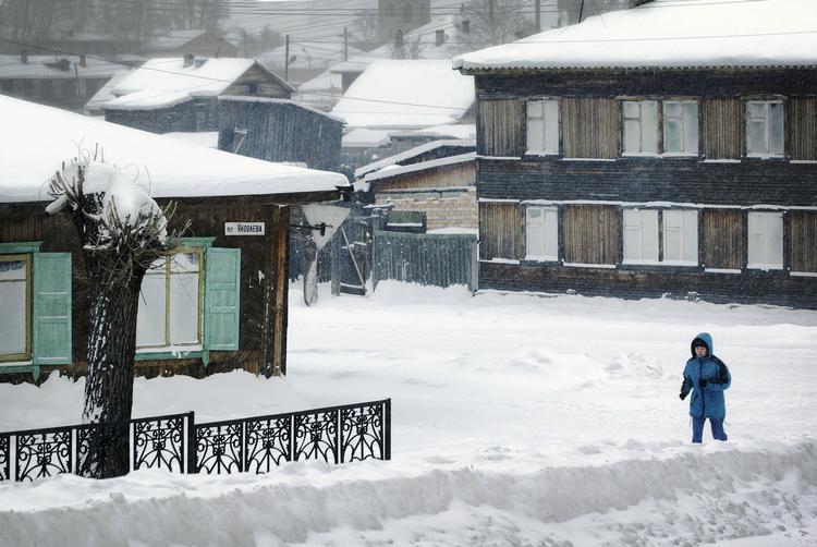 Rusland er plaget af store alkoholproblemer. Her Lesosibirsk i Sibirien. Arkivfoto 