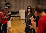 Michael Jackson var i gang med at forberede sig på en stor koncertturné, da han døde. Her et billede fra prøver i Los Angeles. 