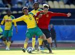 Fernando Torres startede på banen mod Sydafrika, men først efter han blev taget ud, kom Spanien på måltavlen. 