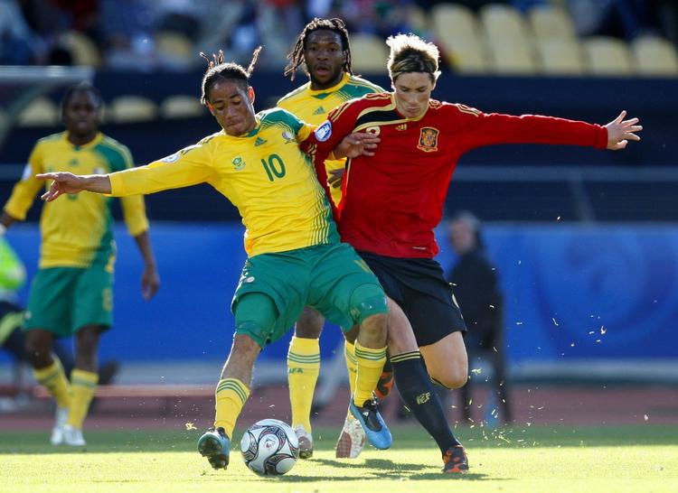 Fernando Torres startede på banen mod Sydafrika, men først efter han blev taget ud, kom Spanien på måltavlen. 