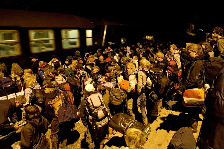 Festivalgæster måtte vente på toget på grund af bombealarm. (arkivfoto fra 2007) 