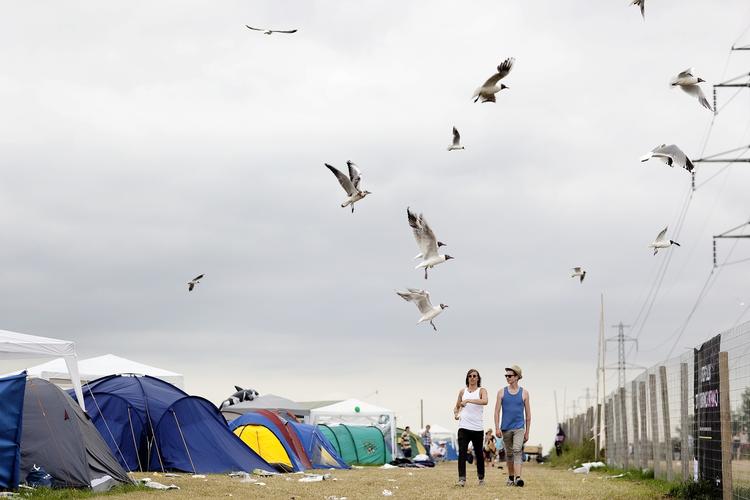 Teltpladserne er godt fyldte på Roskilde Festivalen, der sælger godt i de sidste dage, før musikken går i gang. 