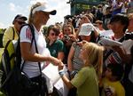 Caroline Wozniacki nåede blandt de 16 sidste i Wimbledon, men i næste uge er hun  topseedet i Sverige. Arkivfoto. 