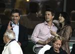 Anders Fogh Rasmussen fotograferet sammen med kronprins Frederik og kronprinsesse Mary i Parken. (Arkivfoto) 