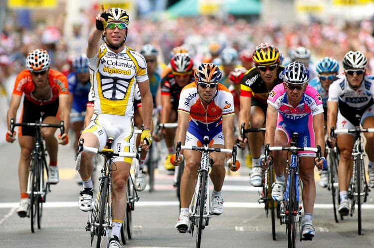 I Schweiz Rundt var Mark Cavendish to gange først over målstregen som etapevinder. Arkivfoto. 