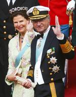 Sveriges kong Carl Gustaf sammen med dronning Silvia. (Arkivfoto) 