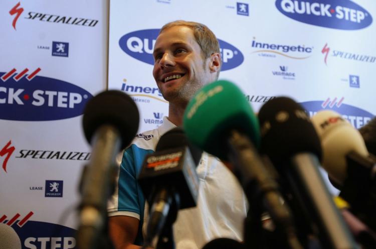 Tom Boonen var en ombejlet herre på pressemødet i Monaco forud for starten på det 96. Tour de France. 