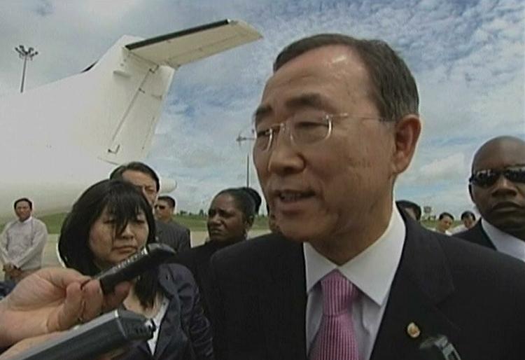 FN´s generalsekretær Ban Ki-moon fik ikke meget ud af sin rejse til Myanmar. 