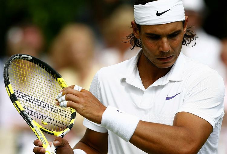 Rafael Nadal spillede i dag opvisningskamp mod schweizeren Stanislas Wawrinka i London. Spanieren tabte og opgav derefter også Wimbledon. 