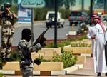 Soldat ved et checkpoint ved en konference om anti-terrorisme i Saudi-Arabiens hovedstad, Riyadh. Arkivfoto fra 2005. 