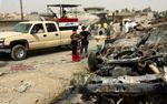 Her er scenen for en af de bomber, der i dag har ramt Irak. 
