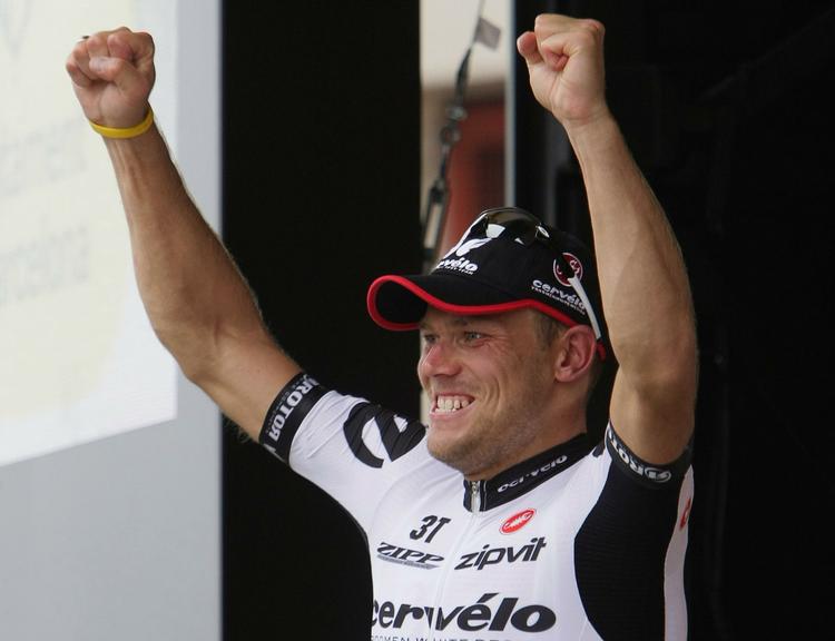 Thor Hushovd holdt sig til i feltet helt frem til den afsluttende stigning, hvor nordmanden slog de sprintere, der var tilbage efter udskilningsløbet. 