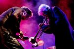 Gert Sørensen (tv) og Palle Mikkelborg (th) ved koncerten lørdag den 11. juni på Det Kgl. Teater. 
