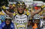 Mark Cavendish var hurtigst i spurten for fjerde gang i årets Tour de France. Arkivfoto. 