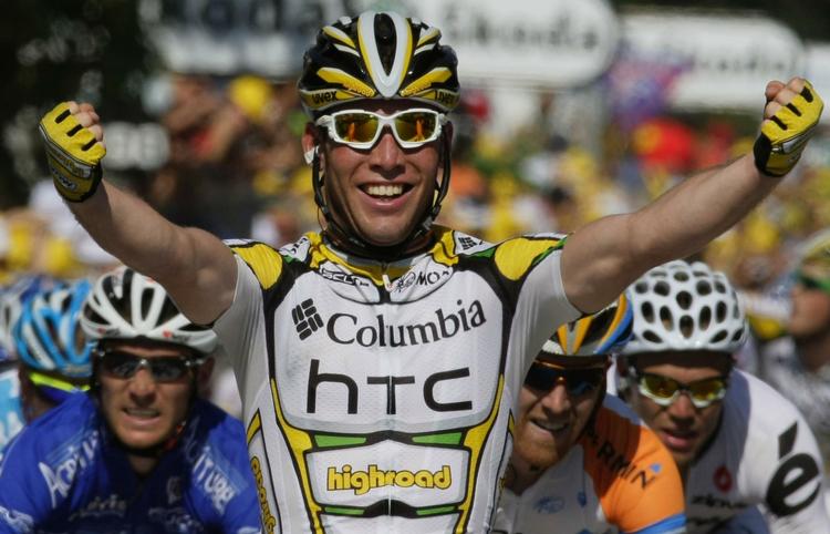 Mark Cavendish var hurtigst i spurten for fjerde gang i årets Tour de France. Arkivfoto. 