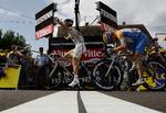 Heller ikke Tyler Farrar fra Garmin  kunne stille noget op mod Mark Cavendishs uimodståelige spurt. 