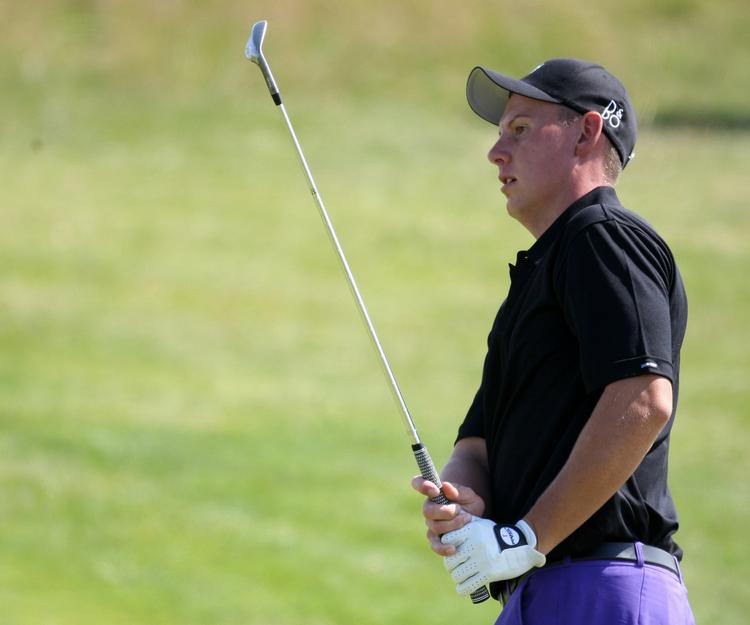 Peter Ellebye fik en hård debut ved British Open, hvor han gik første runde i syv slag over banens par. Arkivfoto. 