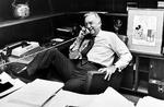 Sådan så Walter Cronkite ud inden sin sidste optræden på 'CBS Evening News'. 