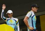 Holdkammerater og rivaler. Alberto Contador og Lance Armstrong kan se frem til den første deciderede bjergafslutning på dagens etape. 