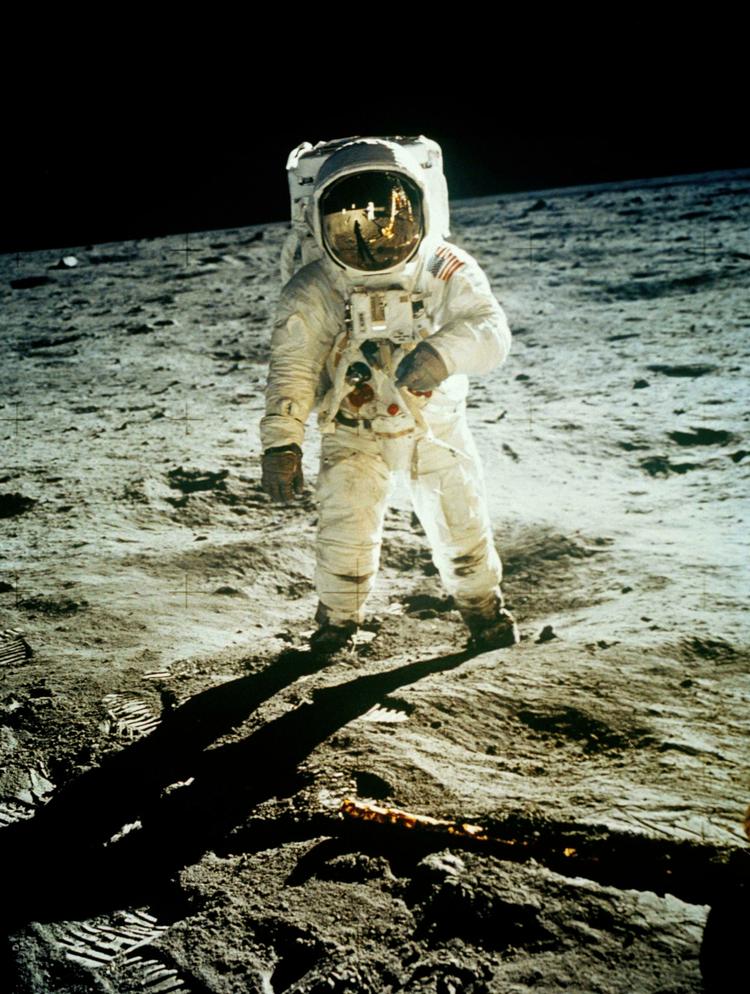 'Buzz' Aldrin var med på Apollo 11 og fulgte efter Neil Armstrong ud på Månen. 
