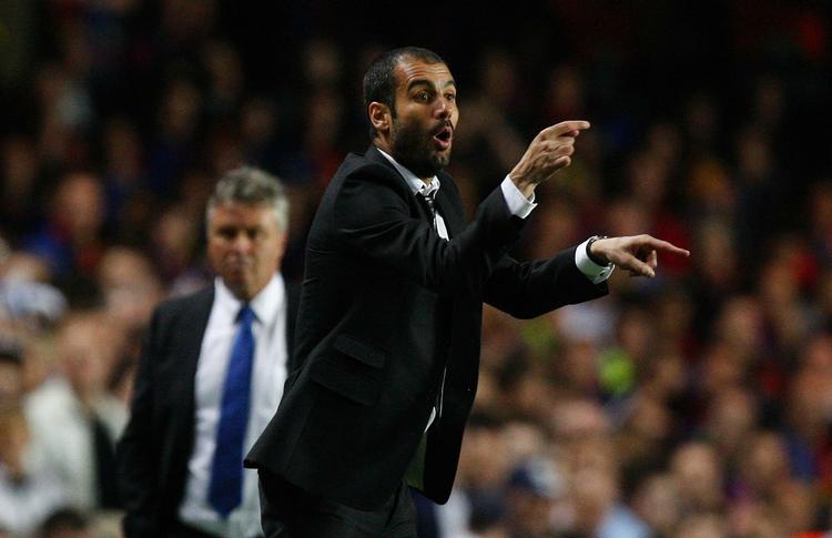 Barcelonas succestræner Josep Guardiola kan ikke samarbejde med topscorer Samuel Eto'o, der er på vej til Inter. Arkivfoto. 