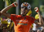 Mikel Astarloza kørte solo på de sidste kilometer og vandt 16. etape i Tour de France. 