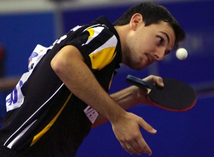 Ved EM på hjemmebane i Stuttgart er tyskeren Timo Boll forsvarende mester i single, herredouble og i holdturneringen. Arkivfoto. 