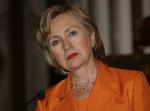 Hillary Clinton på et pressemøde i Thailand i dag. 