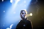 Liam Gallagher fra Oasis lod bandeordene hagle ned over en tilskuer, der angiveligt havde kastet ting efter ham under koncert i London (arkivfoto). 