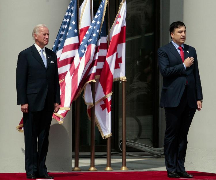 Joe Biden under sit besøg i Georgien. 