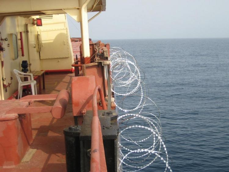 Simple but effective. Denmark's Clipper Group has introduced barbed wire on all its vessels passing the pirate-infested waters off Somalia. 