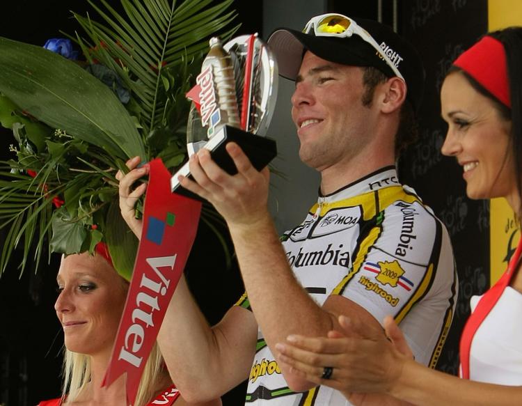 Mark Cavendish - hurtigste sprinter, men det er Thor Hushovd, der er den rette mand i pointtrøjen. 