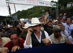Manuel Zelaya fotograferet ved grænsen mellem Honduras og Nicaragua. 