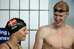 Danmarks to seneste svømmemedaljer på globalt plan er hentet af Lotte Friis (OL-bronze i 800 m fri) og Jakob Andkjær (VM-bronze i 50 m butterfly). Arkivfoto. 