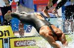 Chris Christensen delte skæbne med Ricky Berens, hvis svømmedragt ligeledes revnede i ryggen, da han svømmede på USA's hold i 4x100 meter fri. 
