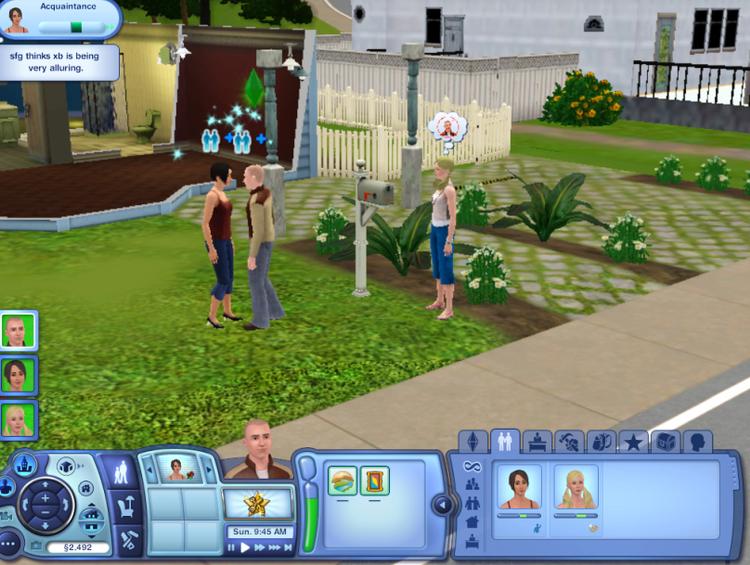 I 'The Sims 3' kan man udforske og bryde de ti bud fra at stjæle og misunde til som her at være utro. Rammerne er åbne for et selv-realiserings-spil helt i tidens ånd. 