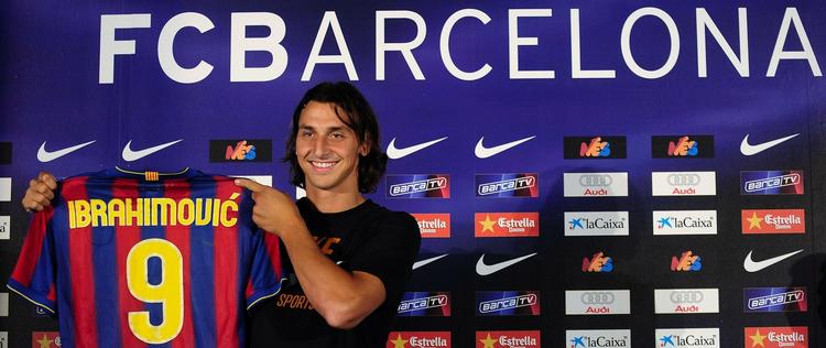 Zlatan Ibrahimovic er nervøs før sin debut for FC Barcelona. 