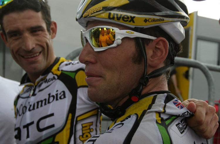 Briten Mark Cavendish ses 24. juli efter afslutningen på Tour de Frances 19. etape, som han vandt. Arkivfoto. 