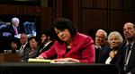 Sonia Sotomayor fotograferet under en af de høringer i Senatet, hvor hun er blevet vurderet som ny højesteretsdommer i USA. Arkivfoto 