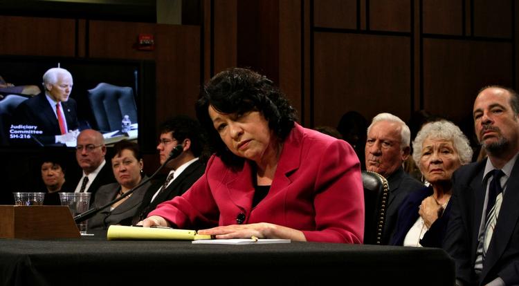Sonia Sotomayor fotograferet under en af de høringer i Senatet, hvor hun er blevet vurderet som ny højesteretsdommer i USA. Arkivfoto 